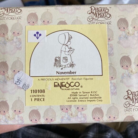 Vintage Precious Moments “November” Collectible Figurine - Picture 3 of 3